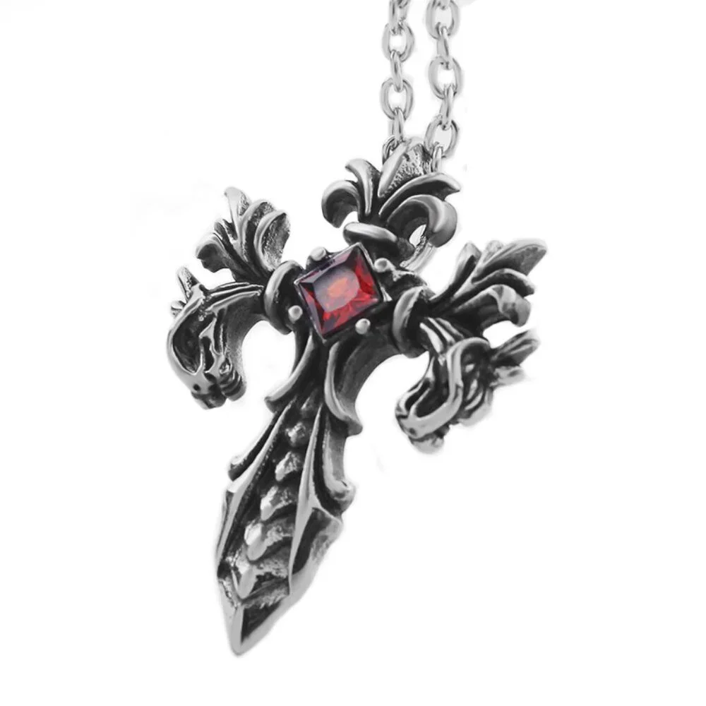 Trendy Wild Clavicle Cross Necklace for Men, BL55590015